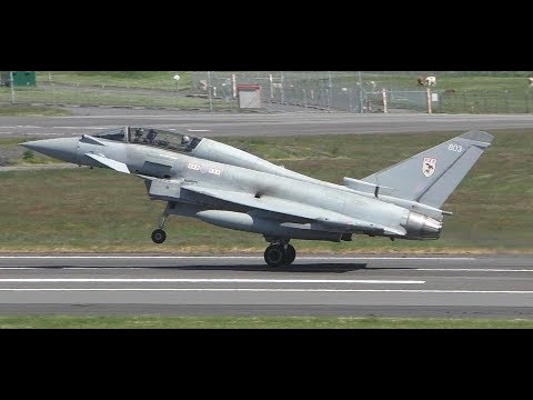 3 RAF Typhoon Overshoots at Prestwick Airport