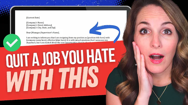 How To Quit Your Job IMMEDIATELY (2024 Resignation Letter Template INSIDE)