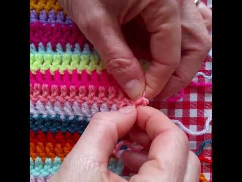 How I cut my striped crochet blanket and ended up with 2 blankets!