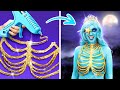 SPOOKY BEAUTY😱 || DIY Hot Glue-gun Ribs &amp; SFX Makeup to Win HALLOWEEN by 123GO! CHALLENGE