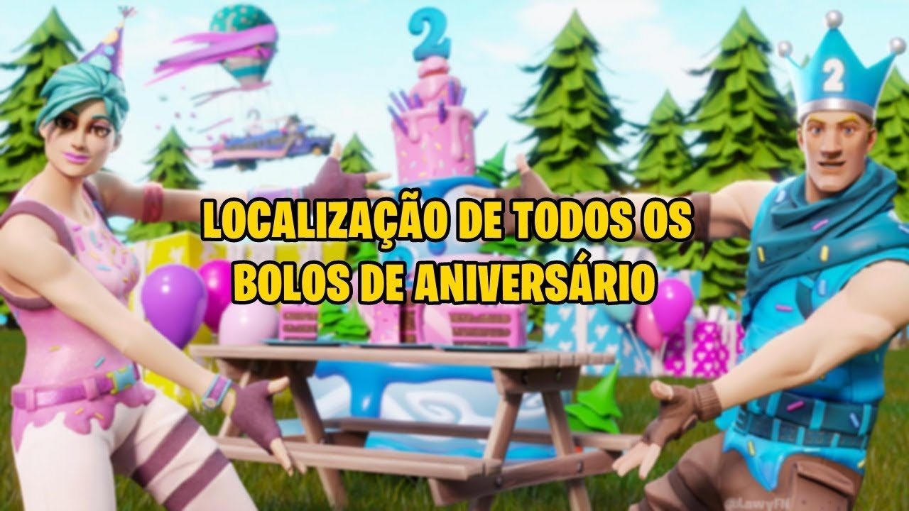 Fortnite: Confira a localização dos 10 bolos de aniversário no mapa