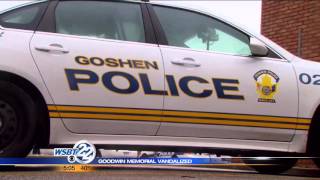 Memorial to fallen Goshen officer vandalized