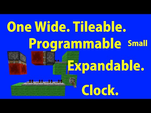 1-Wide, Tileable, Expandable Redstone Clock - Minecraft Tutorial