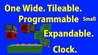 1-Wide, Tileable, Expandable Redstone Clock - Minecraft Tutorial