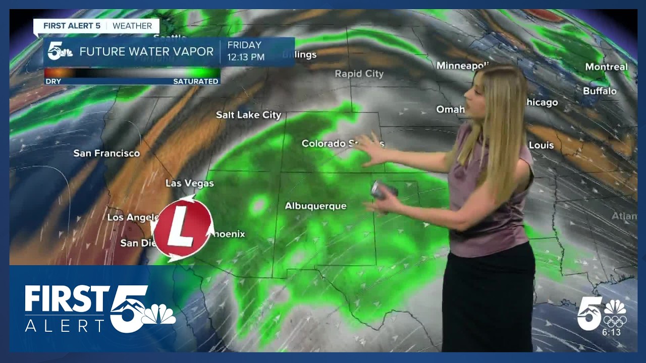 Rain and snow showers spread across southern Colorado Friday evening ...
