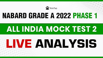 🔴All India Mock Test for NABARD Grade A 2022 Phase 1 Examination | Exam Guidance and Preparation