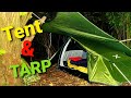 Tent and tarp Woodland camping using my oex phoxx ll tent, Campfire and alcohol stove cooking,