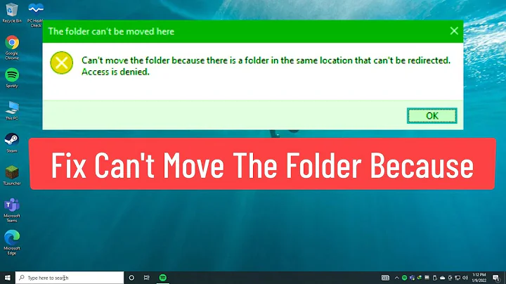 Fix Can't Move the Folder Because There is a Folder In The Same Location That Can’t be Redirected