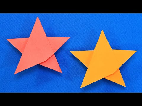 Простой подарок папе - Пятиконечная оригами Звезда из бумаги - GameJulia