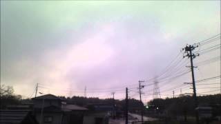 朝陽タイムラプス［雨から一時的に？天気回復］0415＠福島、東白川