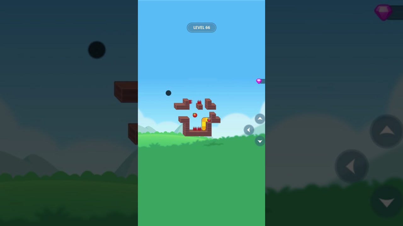 Hungry Worm Level 66 Gameplay 🐛 | Beginner’s Guide & Puzzle Walkthrough | Mobile Game Fun!