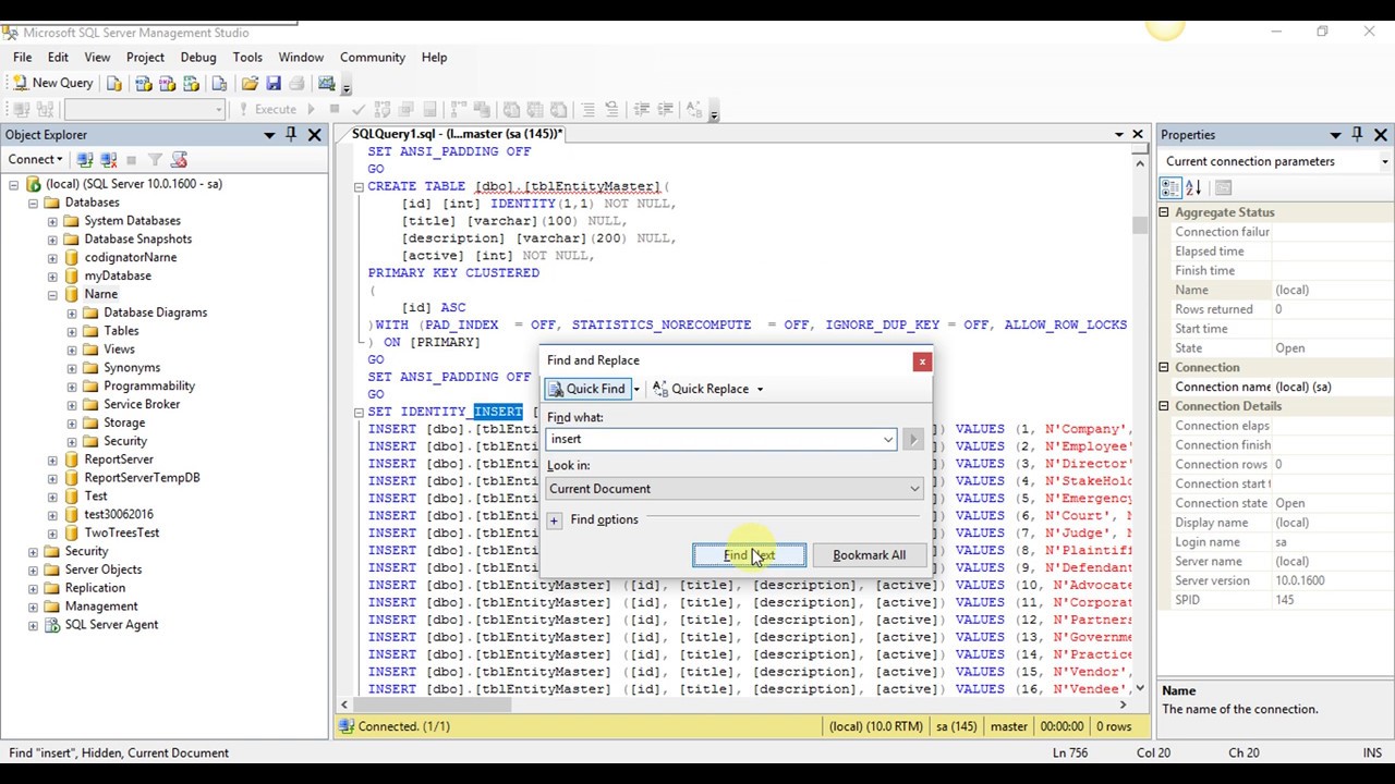 How to generate script with data in SQL Server - YouTube