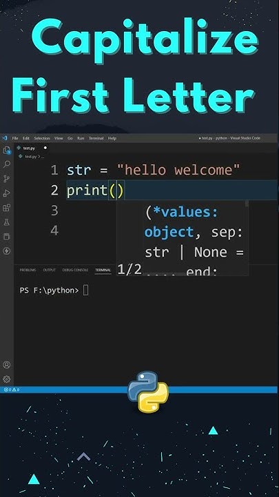 How to Capitalize The First Letter of a String in Python ? #shorts ...