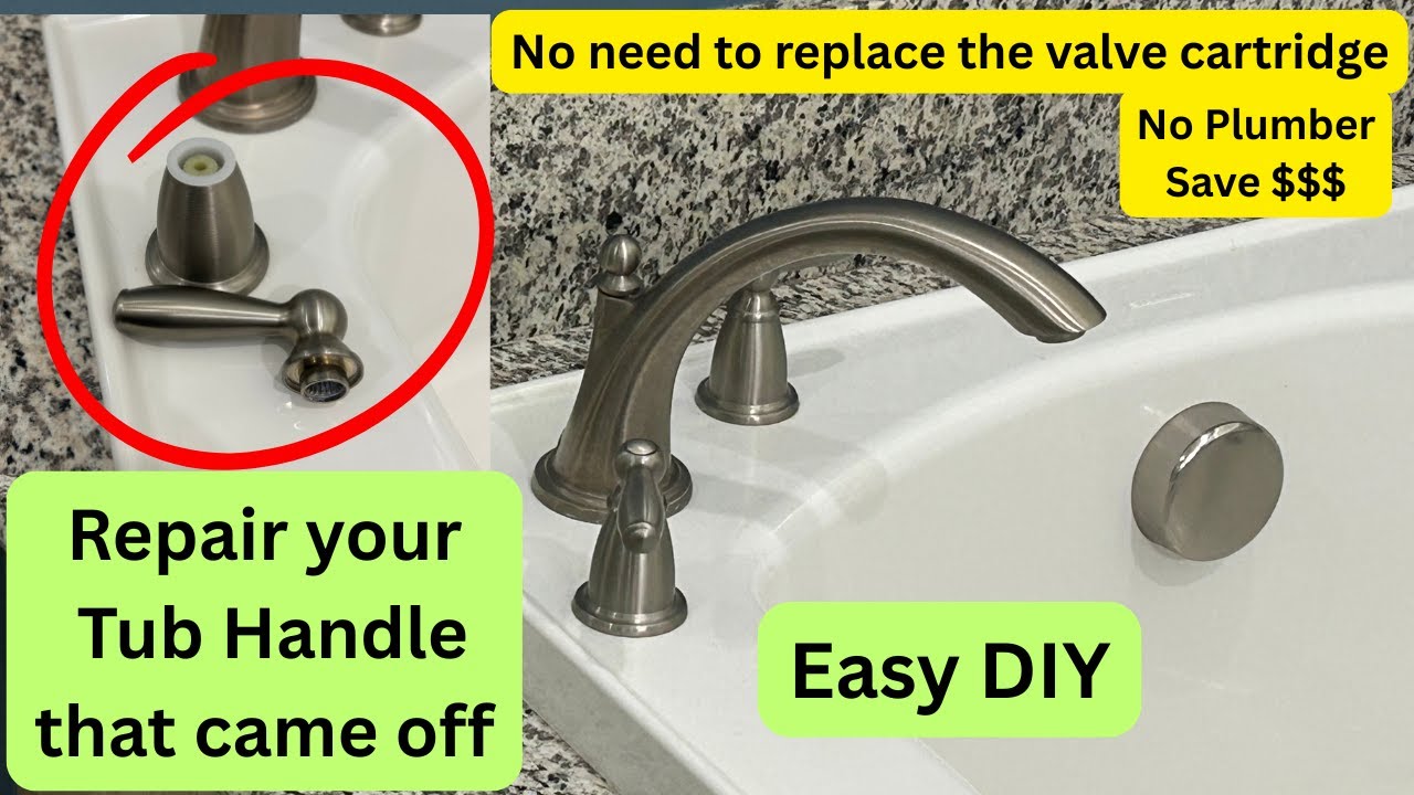 Tub Faucet Handle Came Off - Easy DIY Repair #diyprojects #diyrepair #plumbingrepair #diy