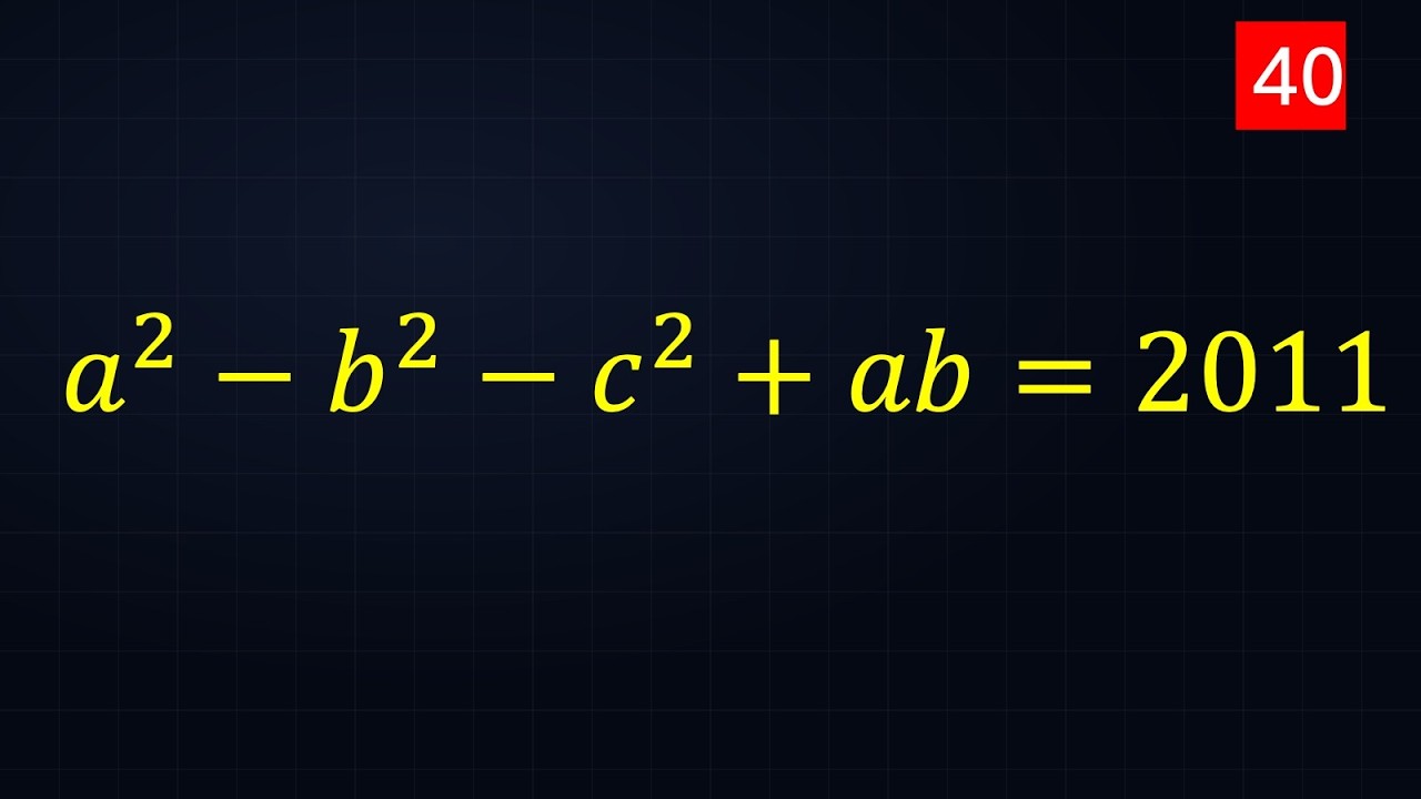 Math 40 Intro to math olympiads 40#math #algebra - YouTube