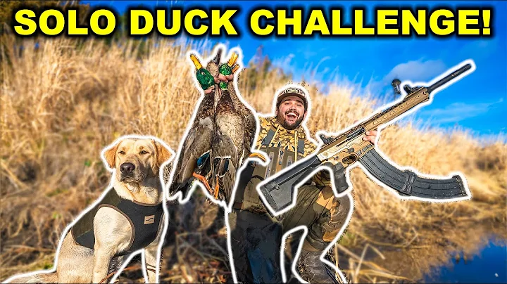 SOLO Duck Hunting with AR-12 SHOTGUN Challenge!!! ...