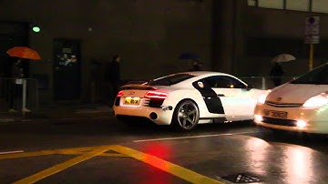 HK 2014 Audi R8 V8 Extremely loud acceleration w/ Armytrix Titanium X-pipe ver. exhaust!