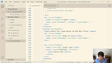 Using the select and option elements to create a dropdown list
