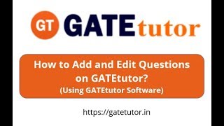 How to Add and Edit Questions on GATEtutor (Using GATEtutor Software) screenshot 5