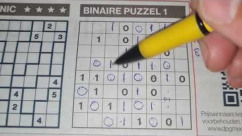 Wednesday. Bonus Extra edition (#3197) Binary01 Sudoku puzzle. 08-04-2021 Extra part 3 of 4