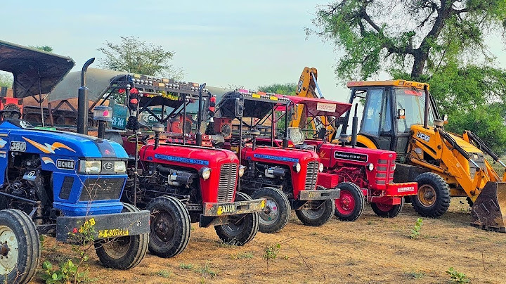 JCB 3dx Machine Loading Mud in Mahindra 475 | New Holland | Eicher #jcbvideo #tractorvideo #jcb3dx