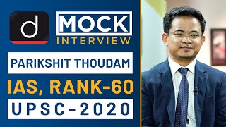 Parikshit Thoudam, Rank - 60, IAS - UPSC 2020 - Mock Interview I Drishti IAS English screenshot 2