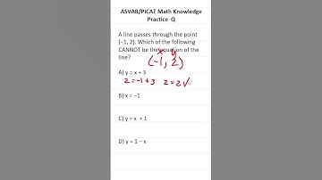 ASVAB/PiCAT Math Knowledge Practice Test Question: Equations of Lines #acetheasvab with #grammarhero