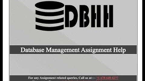 Database Management Assignment Help