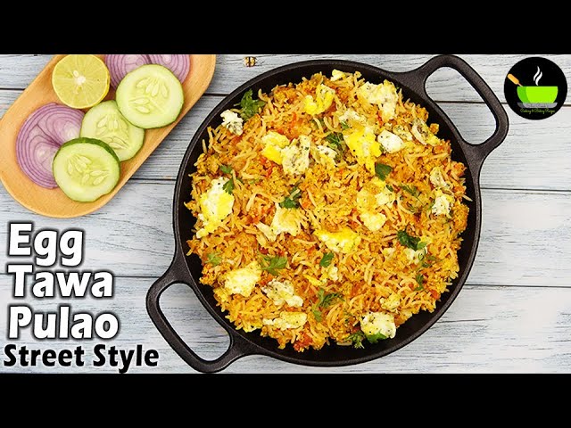 Tawa Anda Pulao | Street Style Egg Tawa Pulao | Egg Tawa Pulao | Egg Recipes | Rice Recipes | Lunch | She Cooks