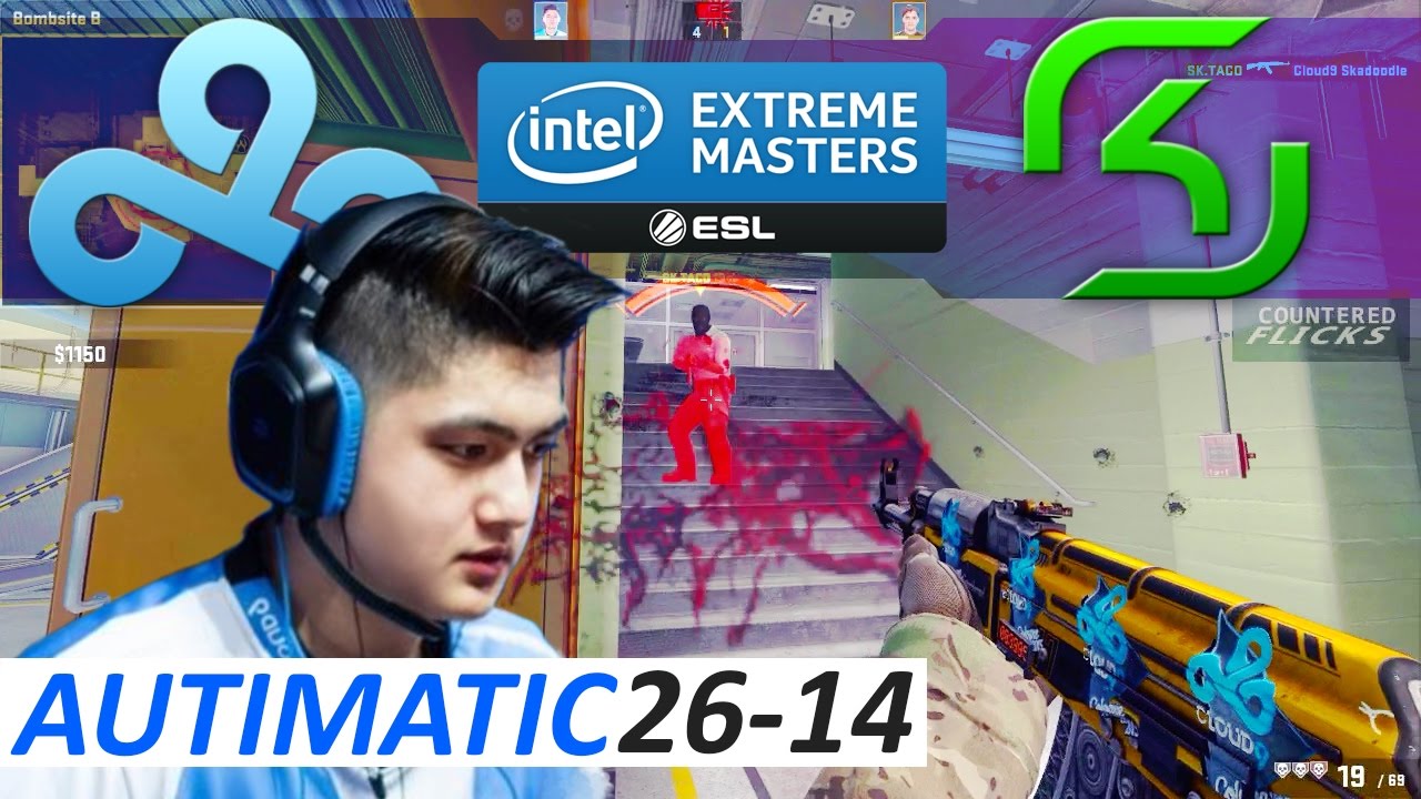 autimatic POV 26-14 CS:GO - Cloud9 vs SK [Nuke] IEM Katowice 2017 - YouTube
