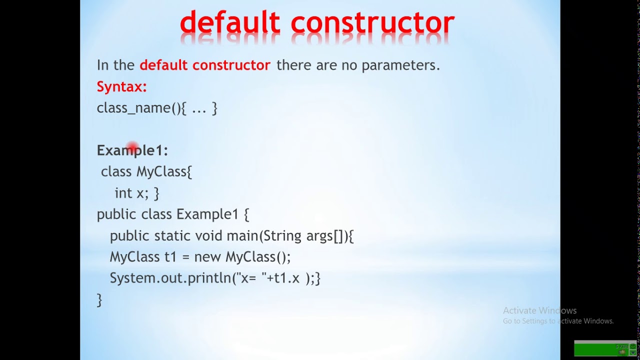 Default constructors - YouTube
