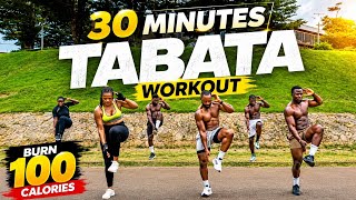 30 minutes Tabata workout, Burn 100 calories 