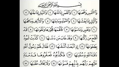 سورة الشمس للأطفال القارئ عبدالله الموسى