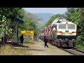 Silly boy jumps up just in time  roro train konkan railways 