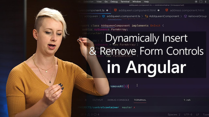 How to Dynamically Insert & Remove Form Controls in Angular | 'Tech Tips' @ NDC Sydney 2019