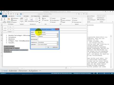 Outlook - Schnellbausteine - Textbausteine für E-Mails