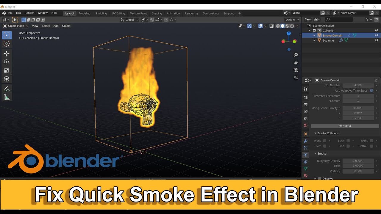 How to Fix Quick Effect Smoke and Fire Simulation in Blender 2.82 ? YouTube