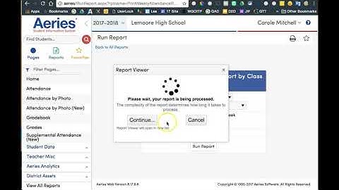 Aeries Weekly Attendance