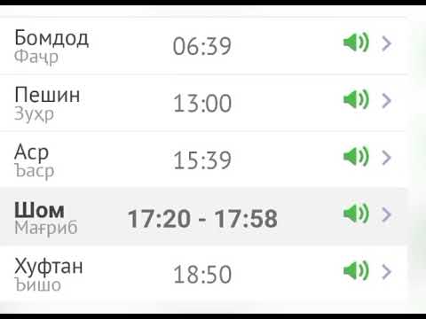 вакти намоз Панчакент декабр 2021