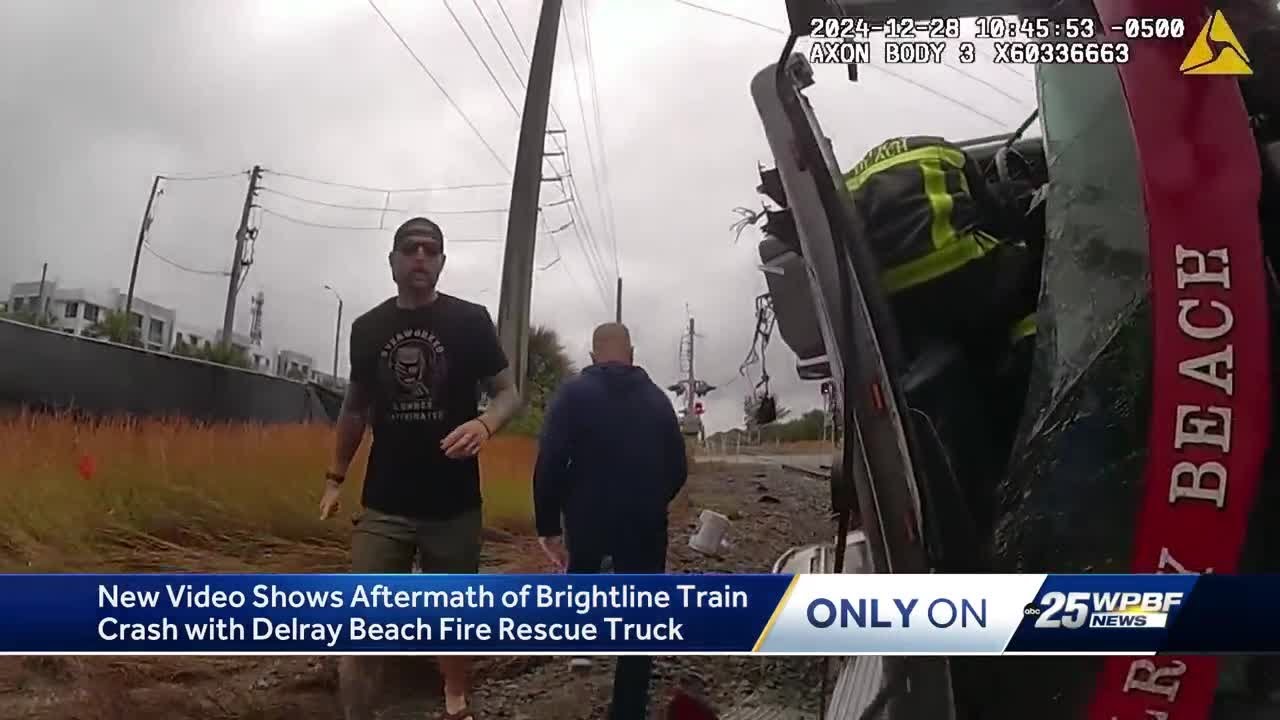 Exclusive video shows aftermath of Brightline train crash with Delray ...