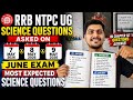 RRB NTPC UG Science Questions Asked on 7, 8 & 9 May 2026 | June Exam Most Expected Science Questions
