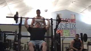 180 x 6 reps seated shoulder press