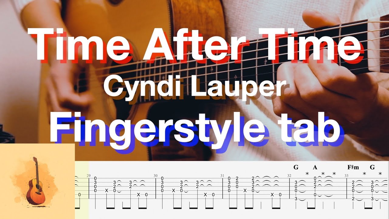 【TAB】Time After Time - Cyndi Lauper Fingerstyle Guitar