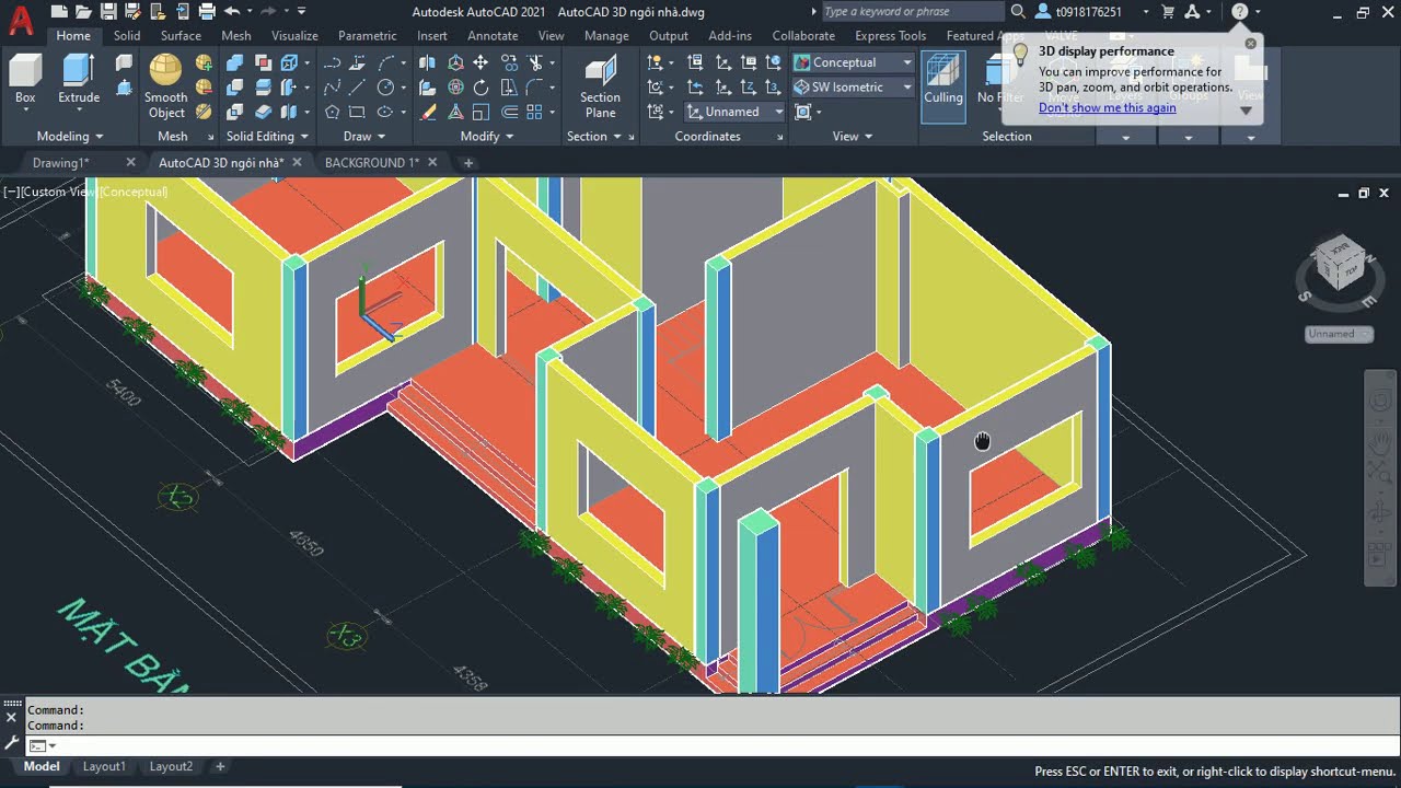 Chuyển Đổi Giao Diện Sang AutoCAD 3D