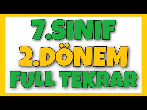 7. Sınıf Matematik 2. Dönem Full Tekrar | Konu Anlatımı Özet Genel Tekrarı