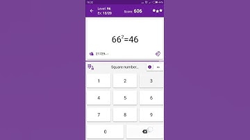 Math Tricks - Training mode - square numbers between 60 and 69 - level 096 (Number Keyboard)