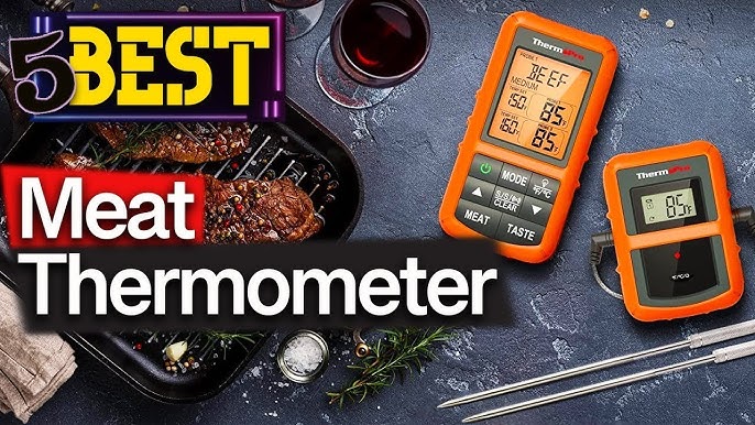 BBQ Dragon 2 Piece Wireless Meat Thermometer with Remote, 2 High