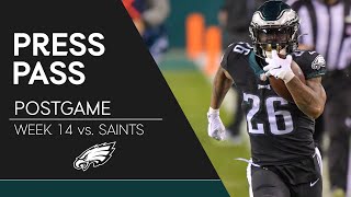 Eagles Players React to Win Over Saints | Eagles Press Pass