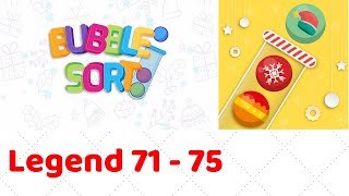Bubble Sort Color Puzzle Game Level 4-71 to 4-75 Walkthrough (iOS - Android) screenshot 3