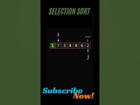 Selection Sort Visual Representation #algorithm #ai - YouTube image.